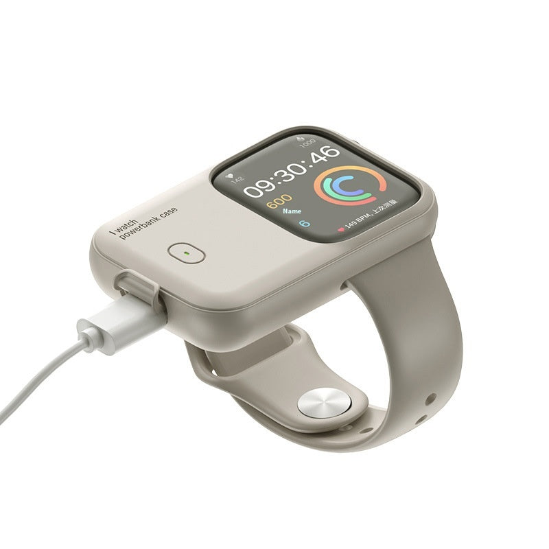 Type-C charging port on portable Apple Watch wireless power bank charging case