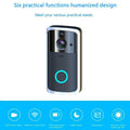 Compact indoor WiFi security camera with infrared night vision lens and built-in microphone
