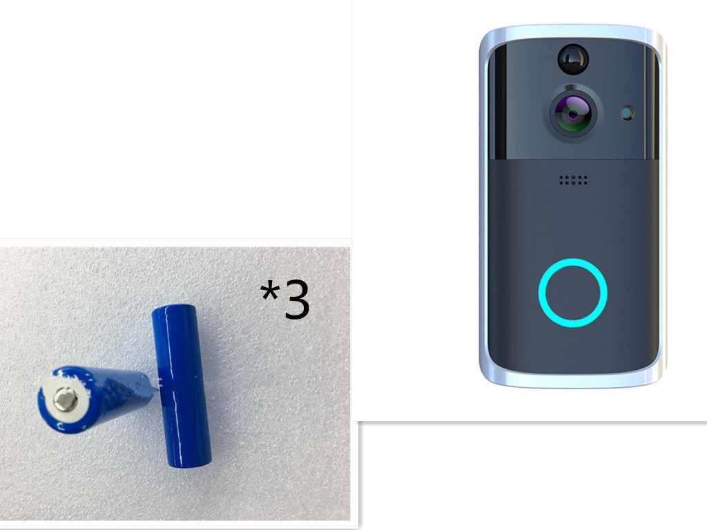 Smartphone showing live HD video feed from mini WiFi security camera via mobile monitoring app