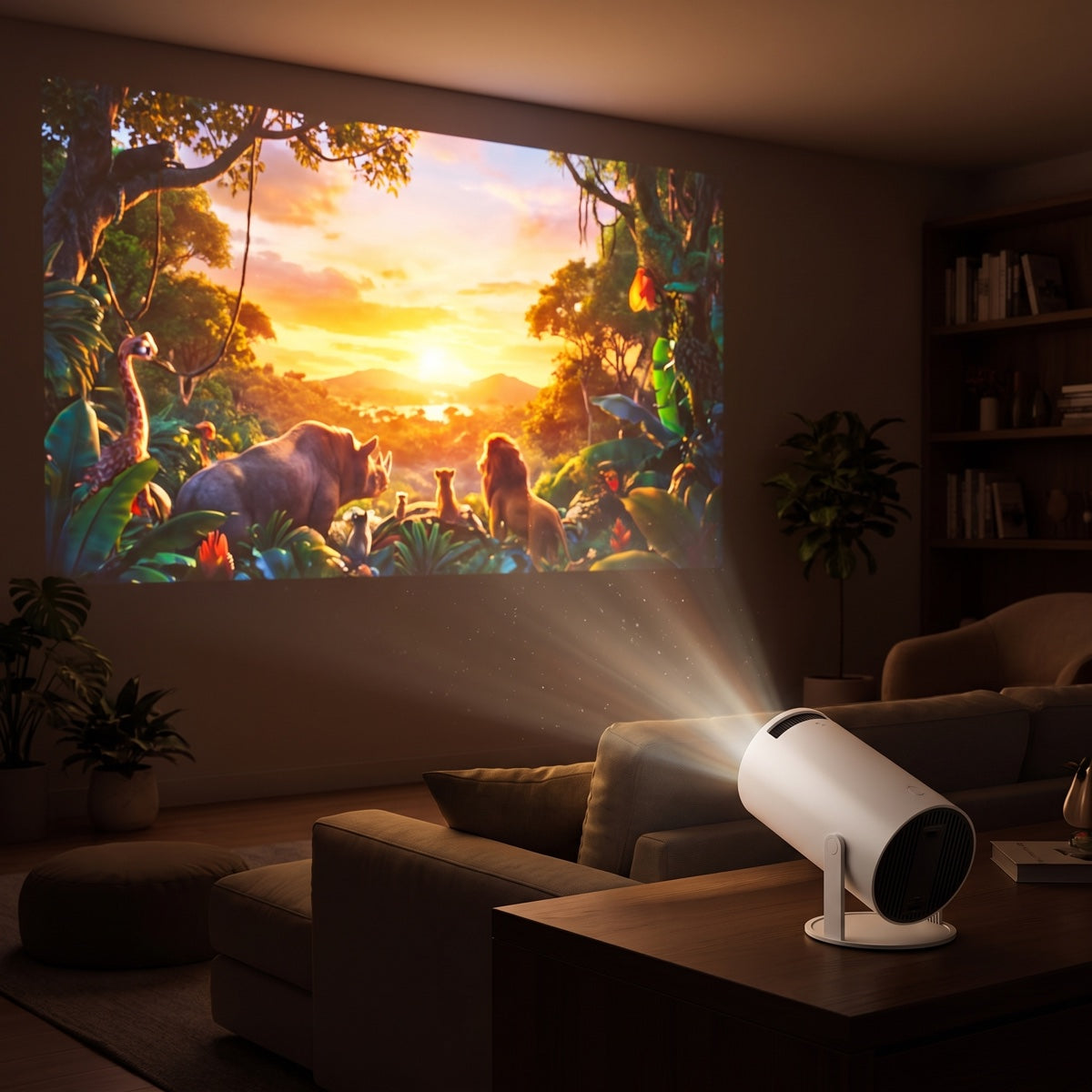 Portable 4K Projector for Movies, Gaming & Presentations