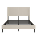 Queen platform bed frame with storage headboard and USB charging ports – House of Velva